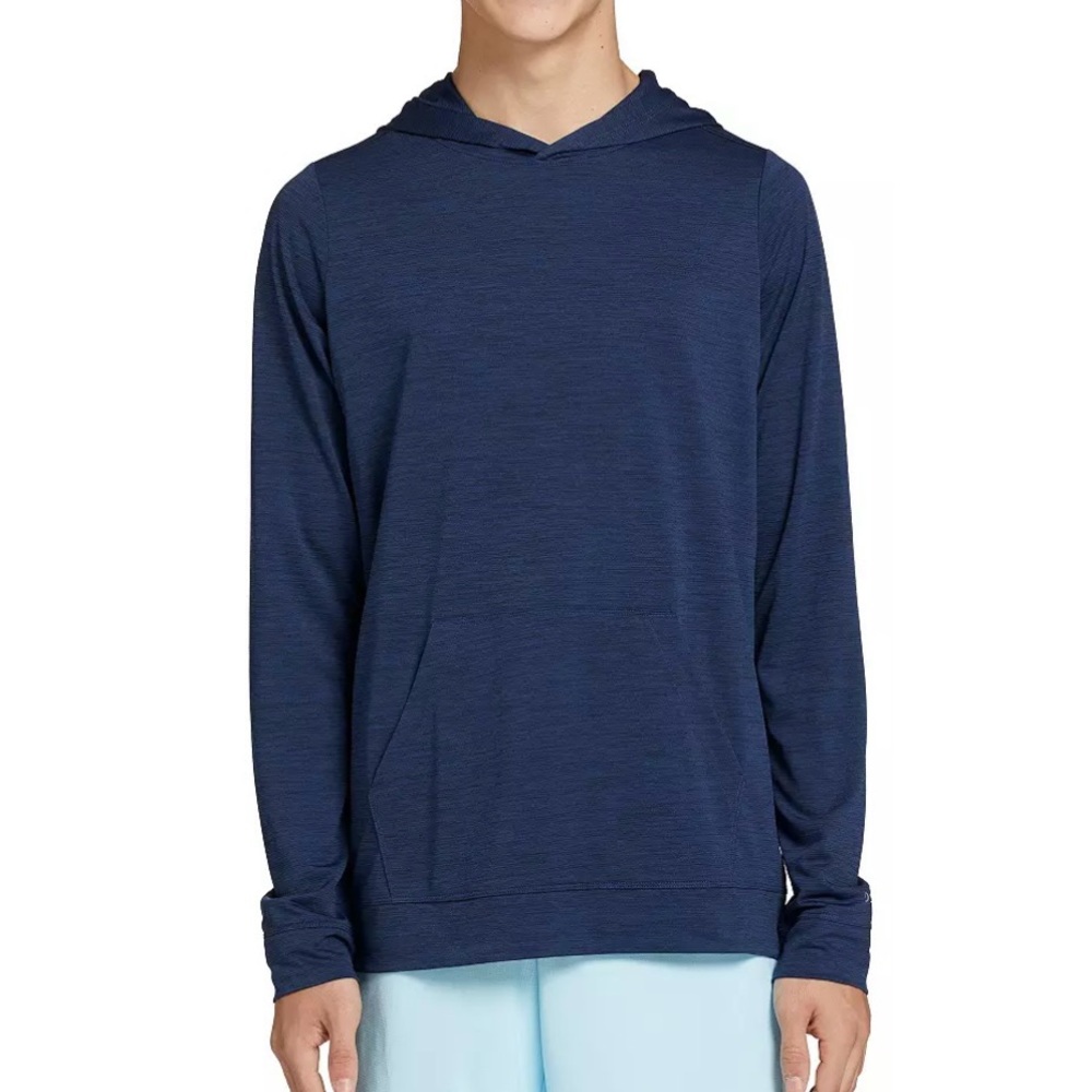 NWT‎ Movement LS Boys' Hoodie Navy blue kangaroo pocket sz small 8-9 lightweight